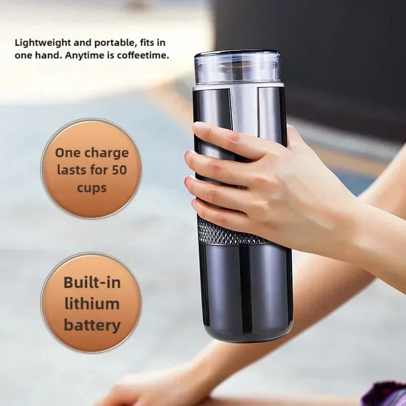 Electric Coffee Maker Convenient Capsule Ground Coffee Brewer Travel Camping Coffee Maker for Ground Coffee and KCUP Capsules